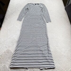 J.Crew Collection Maxi Dress Women's 2P Navy Blue Striped French Girl Nautical